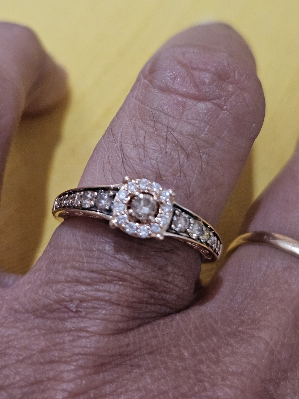 Rose Gold Halo Diamond Ring - LeVian Women Jewelry
